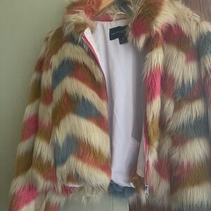 French Connection Multicolor Teddy Jacket